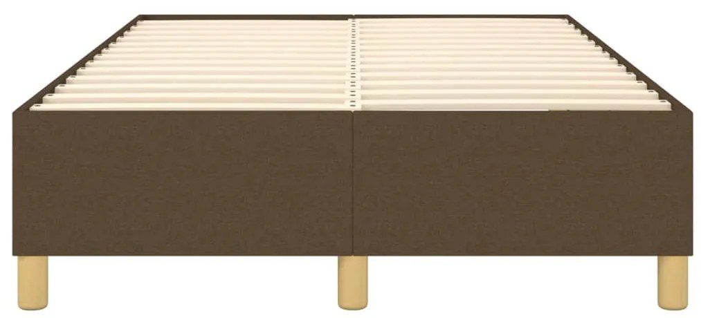 Cadru de pat box spring, maro inchis, 120x200 cm, textil Maro inchis, 35 cm, 120 x 200 cm