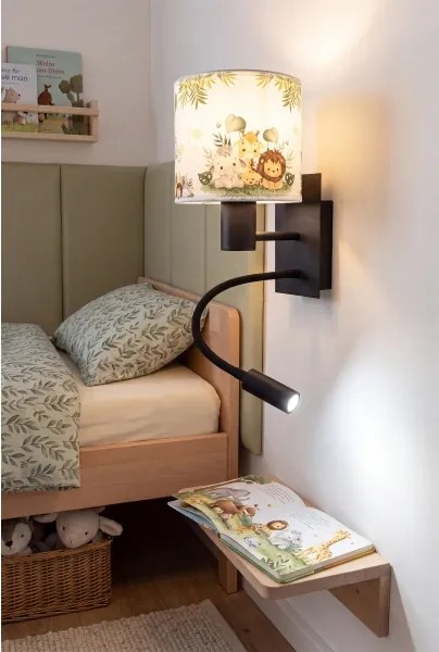 Brilagi - LED Flex. lampă BOBO 1xE27/25W/230V + LED/3W negru/alb/verde/junglă