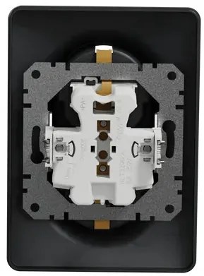 Priza dubla cu impamantare, 16A, IP20, Antracit, Schneider Sedna Design