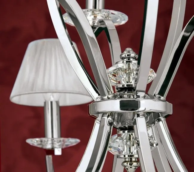 Candelabru cristal Swarovski elegant de lux Avala 9L nickel plated