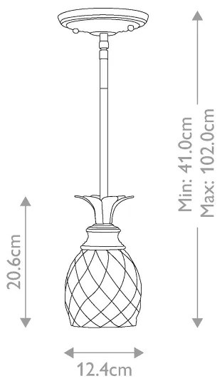 Lustră pe tijă Hinkley HK-PLANTATION-MP-BB PLANTATION 1xE27/60W/230V auriu