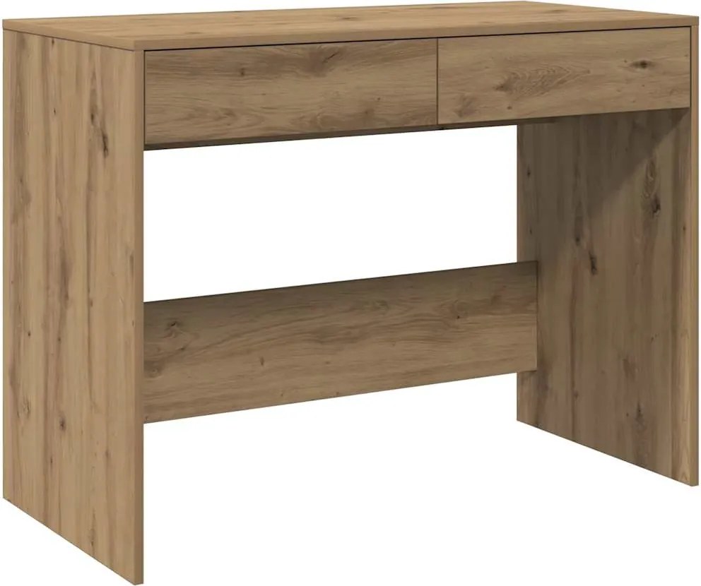 vidaXL Birou, stejar artizanal, 101x50x76,5 cm, lemn prelucrat