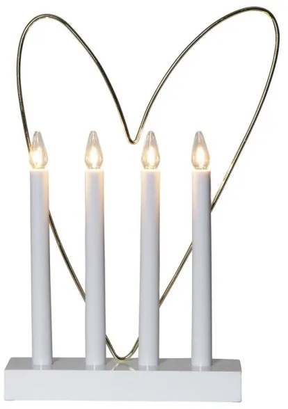 Sfeșnic de Crăciun GLOSSY HEART 4xE10/3W/230V Eglo 410978