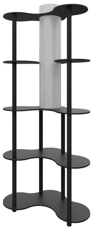 Lampadar cu polițe NOTO 1xE27/40W/230V negru