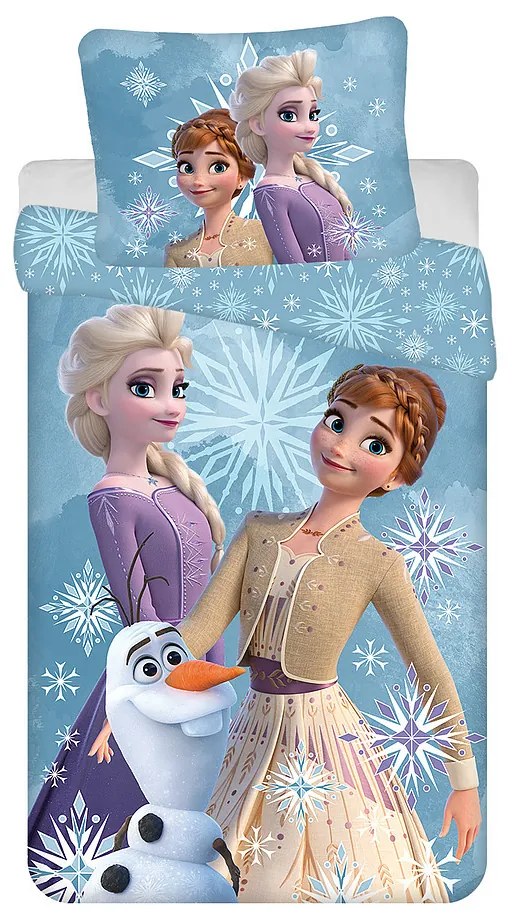 Disney Regatul de gheață White Snowflake așternut de pat pentru copii 100×135 cm, 40×60 cm