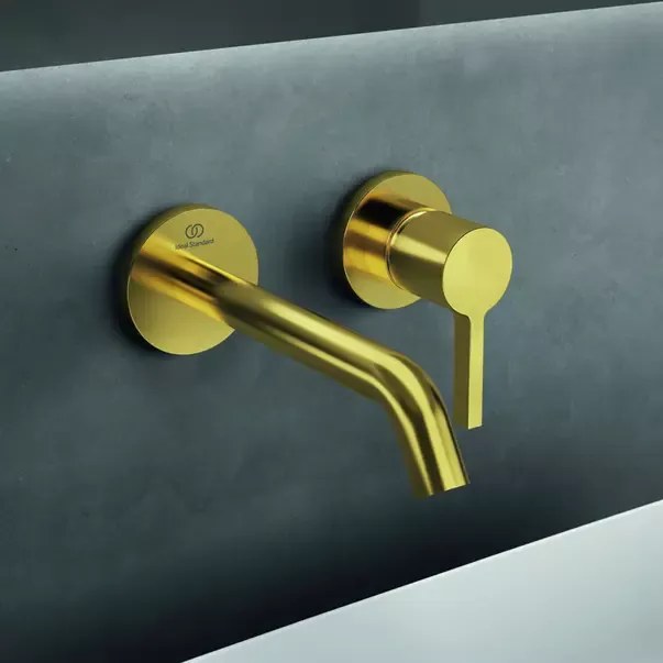 Baterie lavoar incastrata Ideal Standard Atelier Joy pipa 18 cm auriu periat