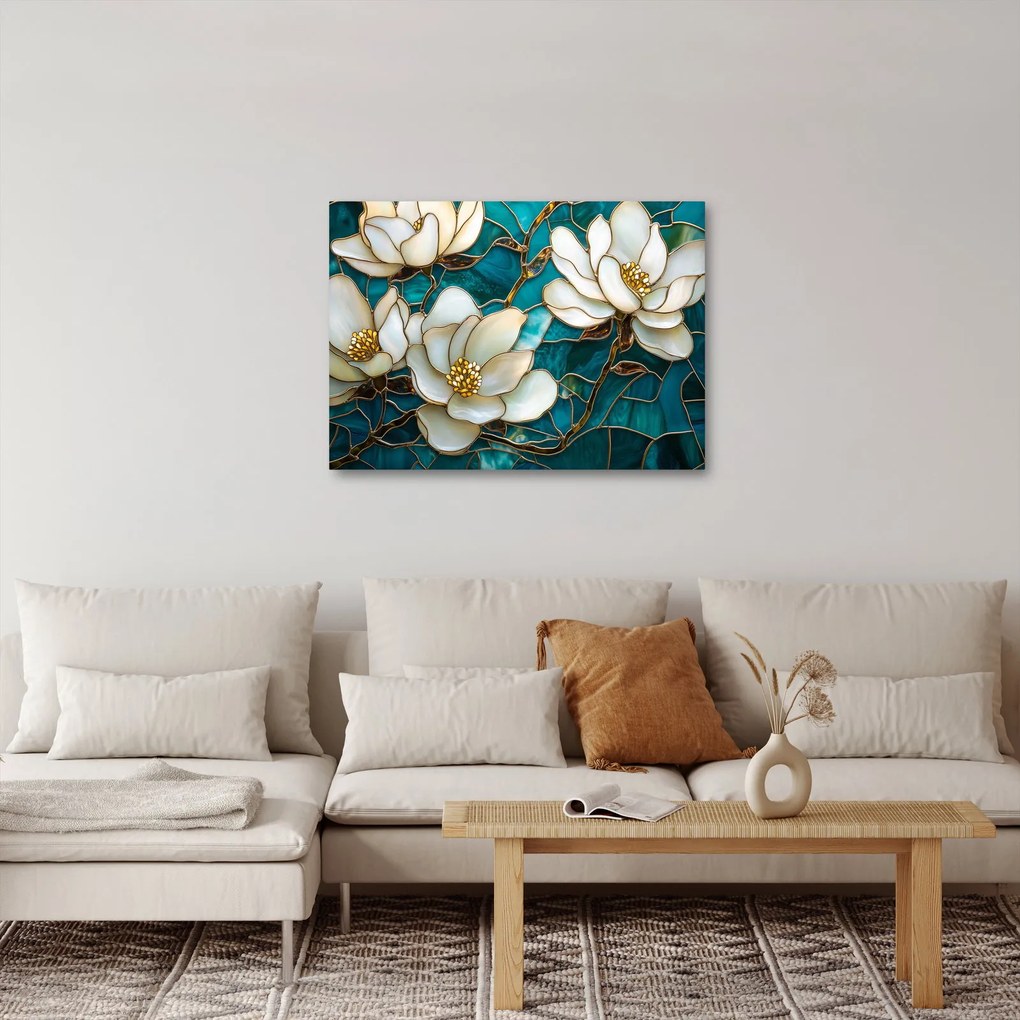 Tablou - Vitraliu cu magnolie (70x50 cm)