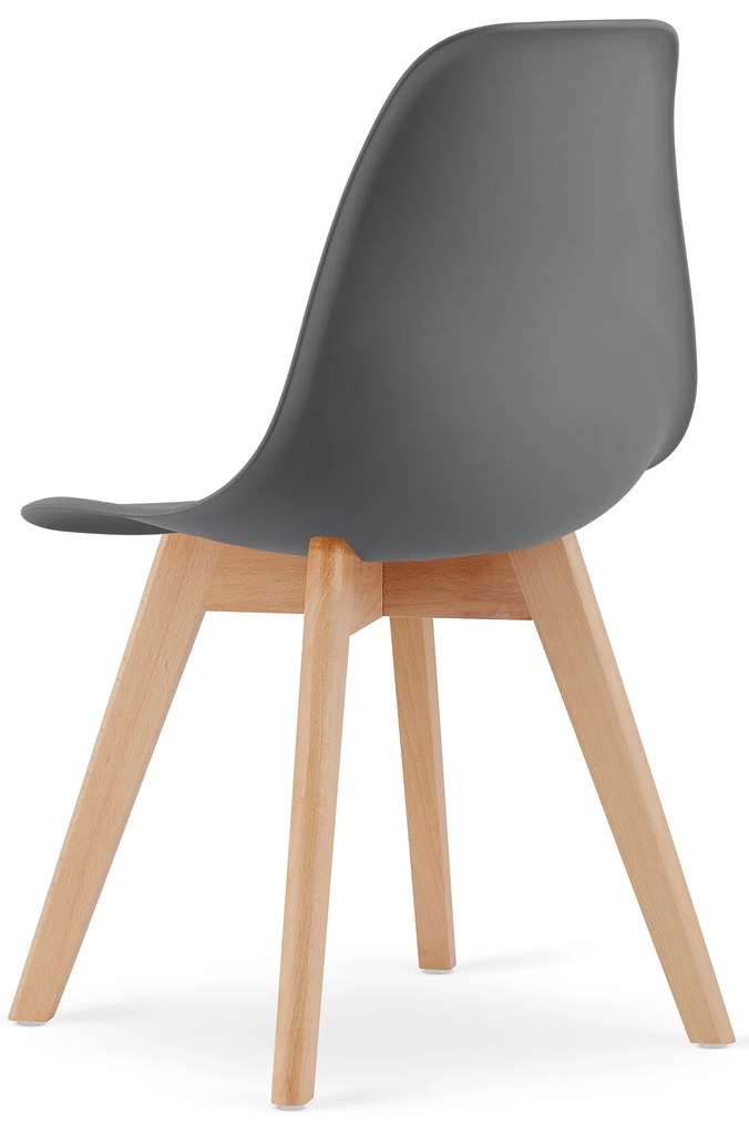 Scaun KITO gri inchis cu picioare din fag