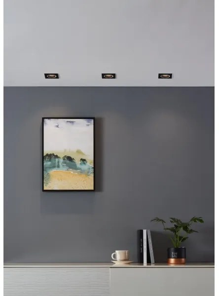 Corp de iluminat LED RGBW încastrat dimabil Eglo 900763 CAROSSO-Z 4,7W/230V negru