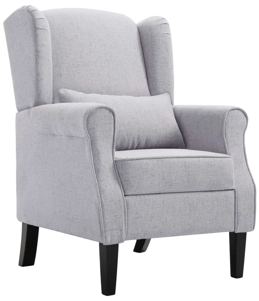 vidaXL Fotoliu, gri deschis, material textil