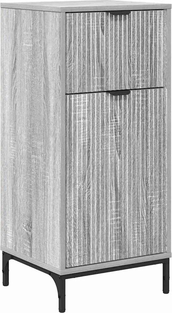 vidaXL Dulap de Baie cu sertar cu ușă Gri Sonoma 39,5 x 36 x 88 cm