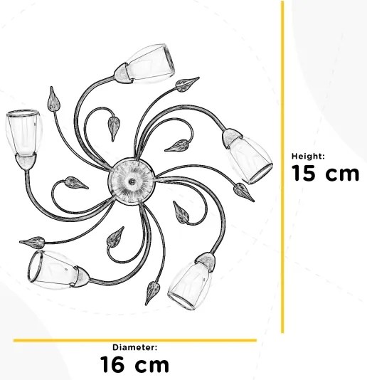 Plafonieră ONLI LILIANA 5xE14/6W/230V