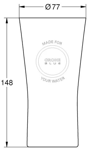 GROHE 40437000 - Set de 6 pahare BLUE, 250 ml, cristal/transparent