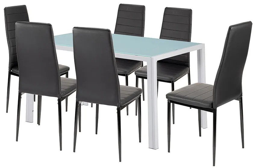 Liana 6+1 set de sufragerie negru