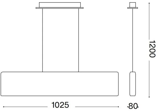 Ideal Lux - Lustră LED suspendată pe cablu DESK LED/32W/230V 102,5 cm CRI 90 alb