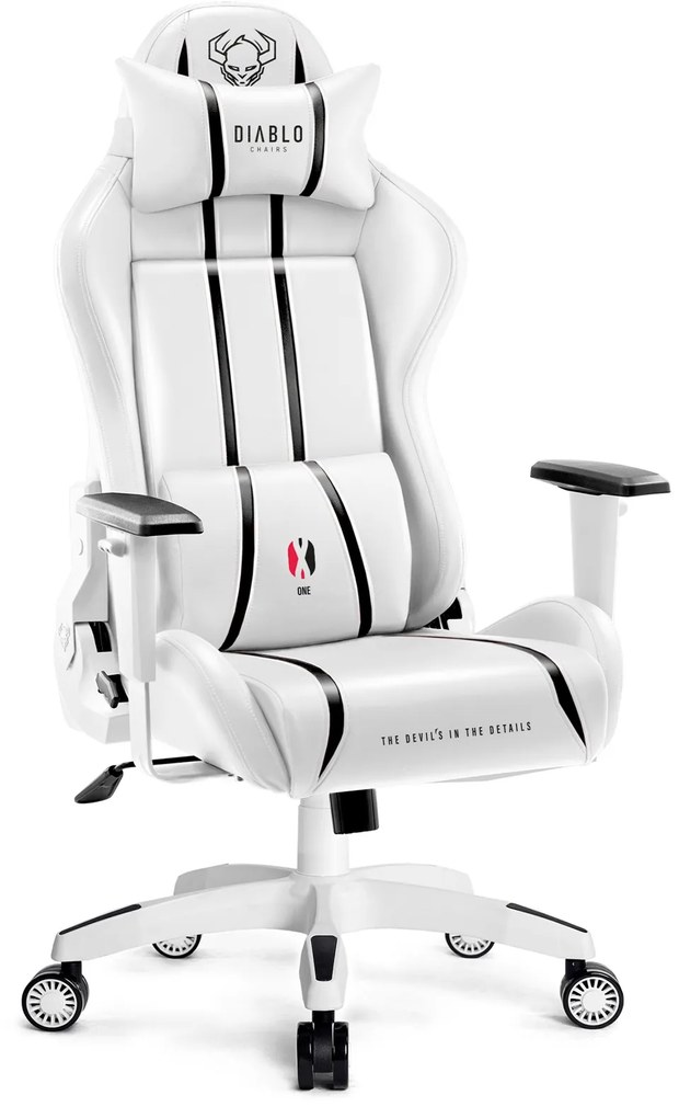 Scaun gaming Diablo X-One 2.0 Small: Alb-Negru