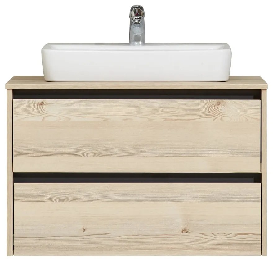 Blat sub chiuvetă în culoare naturală cu aspect de lemn de pin Quickset 393 – Pelipal