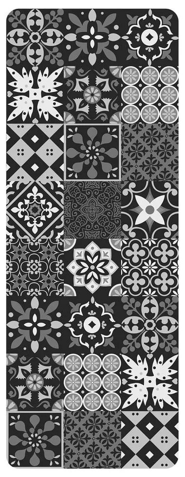 Covor tip traversă negru din PVC 45x120 cm Salou – douceur d'intérieur