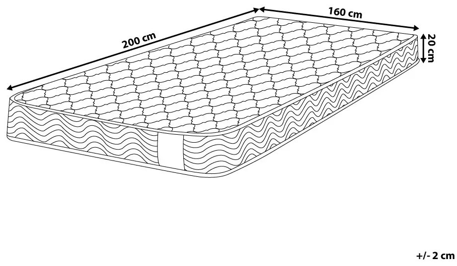 Saltea cu arcuri individuale 160x200 cm BALAR (tare). 1022546