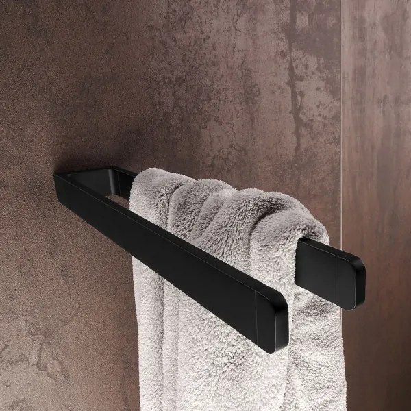 Suport de perete pentru prosoape NIMCO MAC 29098-90 MAYA 37 cm negru mat