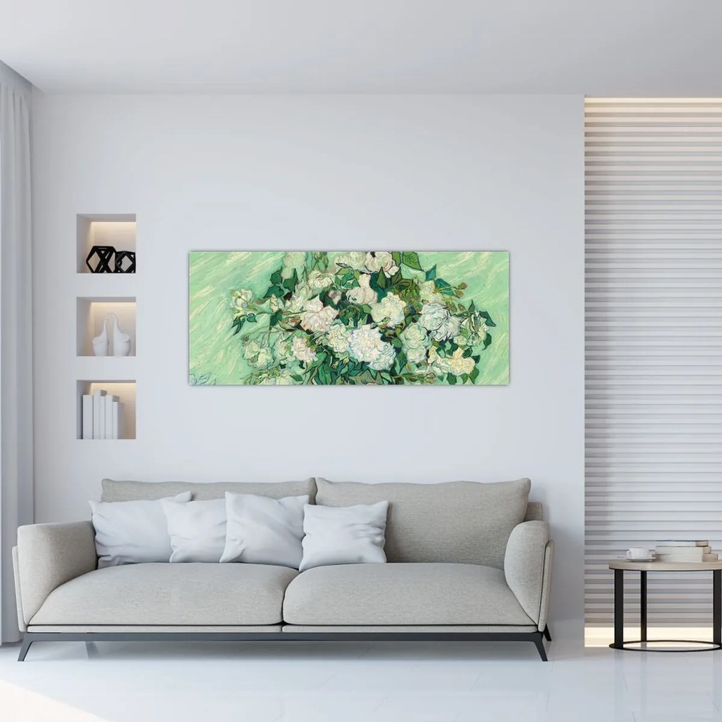 Tablou - Vincent van Gogh, Roses, reproducere (120x50 cm)