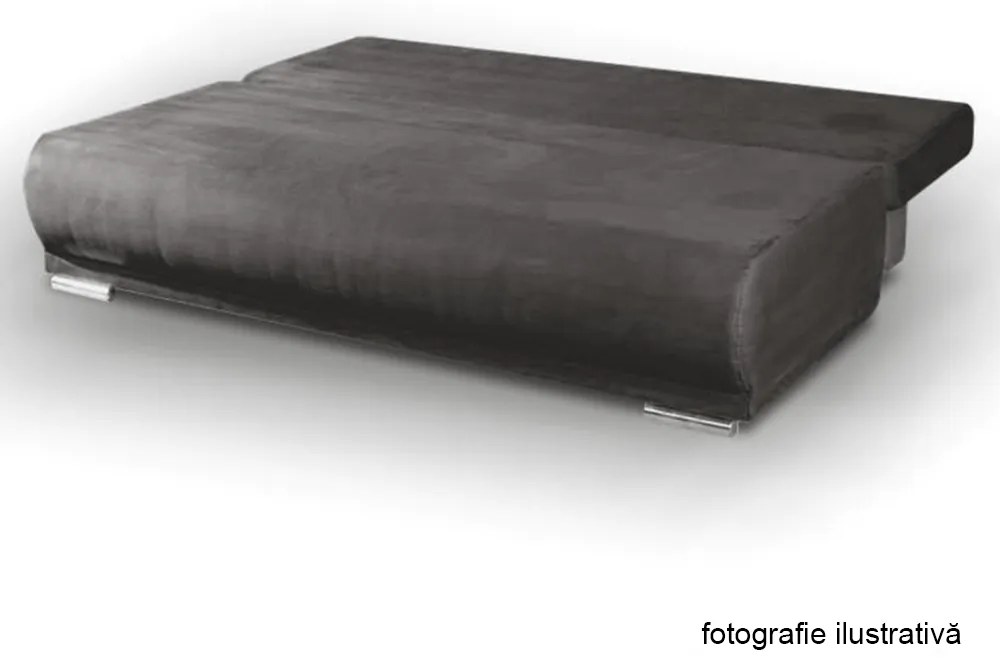 Canapea extensibilă, gri/cu imprimeu, REMI NEW