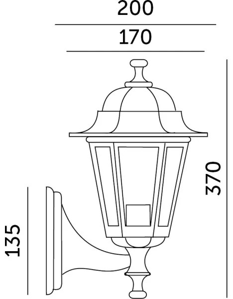 Aplică de exterior 1xE27/60W/230V IP44 aurie
