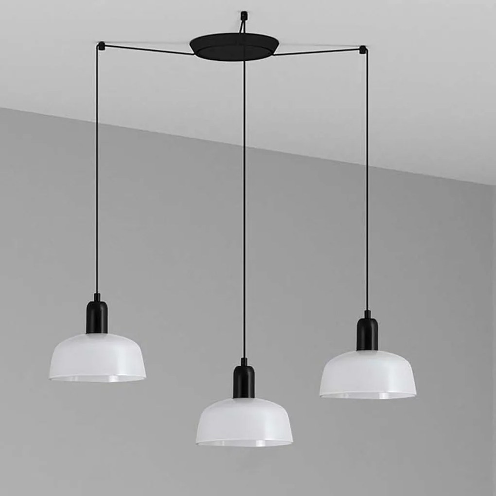 Lustra cu 3 pendule metal TATAWIN S alba