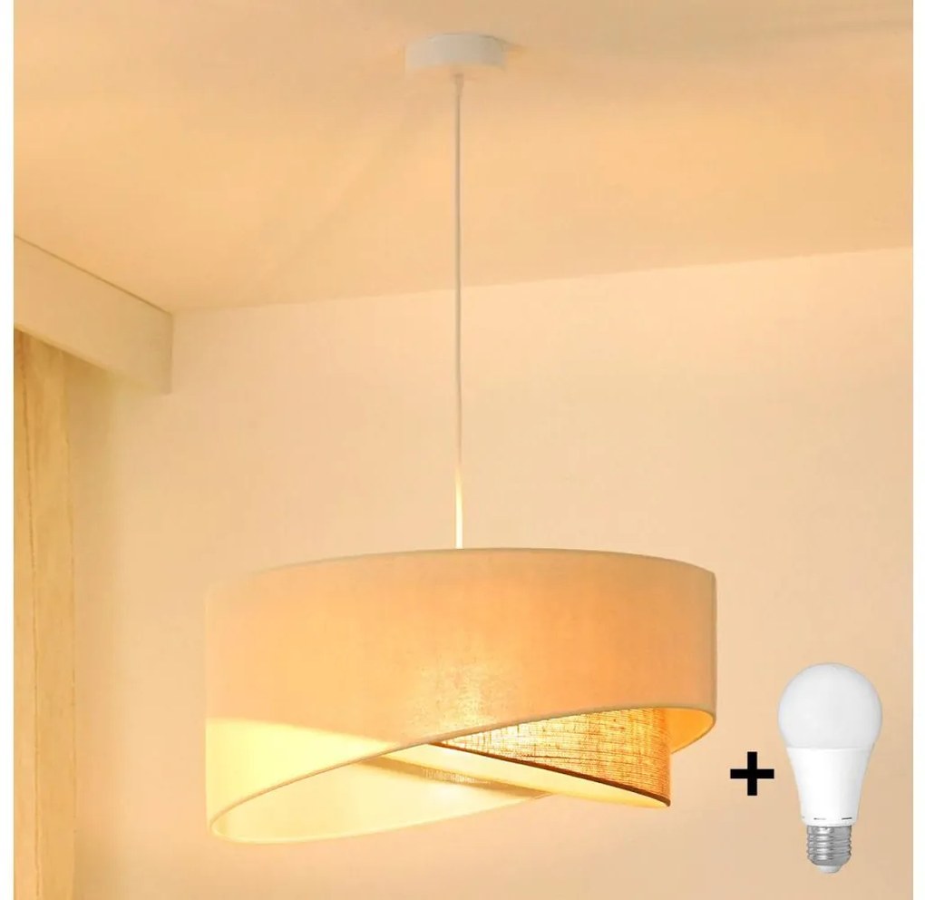 Lustră LED pe cablu Brilagi LYRA 1xE27/15W/230V crem/bej