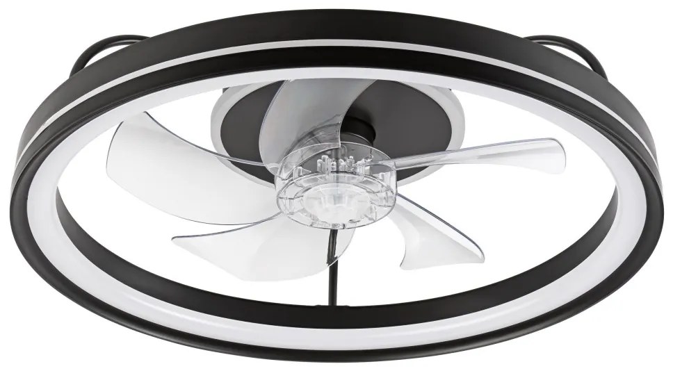Plafonieră LED cu ventilator FARGO LED/37W/230V negru + telecomandă