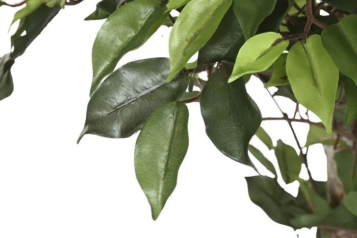 Arbore decorativ tip ficus, stil natural interior, culoare verde, din lemn și material decorativ, „Ficus Green”
