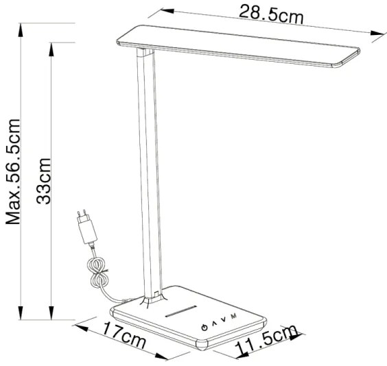 Globo 58400S - LED Lampă de masă dimmabilă BULLA LED/5W/230V