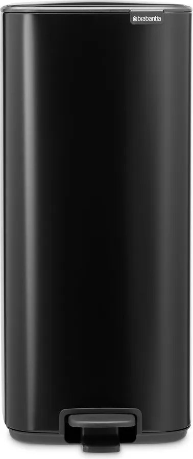 Coș de gunoi negru mat cu pedală din oțel 30 l Bo – Brabantia