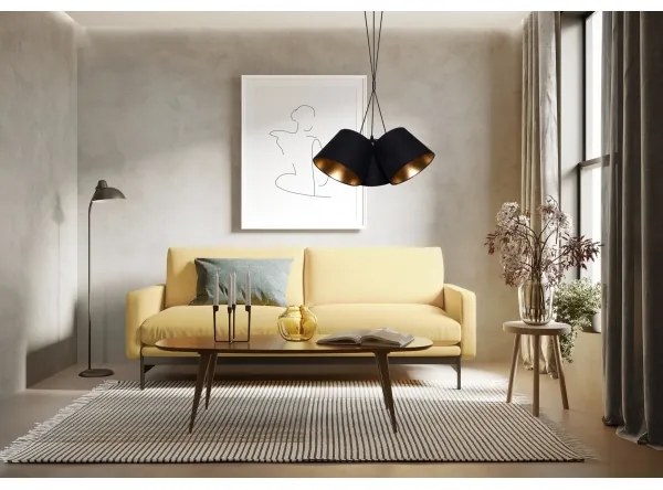 Lustră pe cablu ZOMA 3xE27/60W/260V neagră/cupru