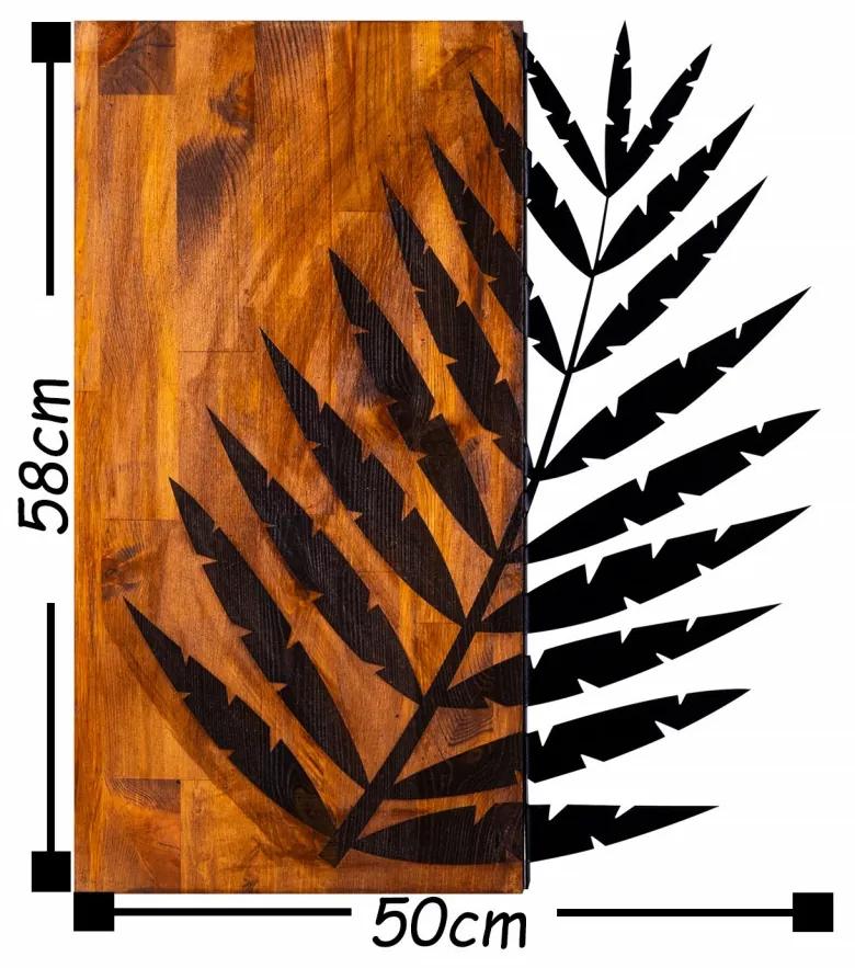 Accesoriu decorativ de perete din lemn Leaf 3