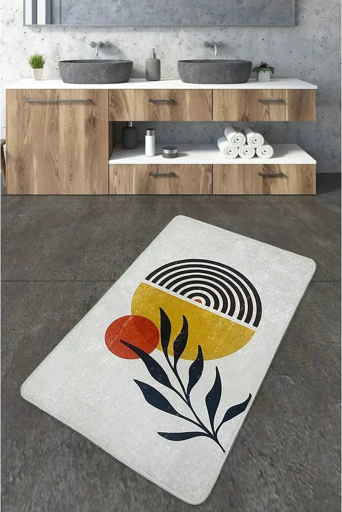 Covoras baie LE SOLEILA, 70x120 cm, forma dreptunghiulara, poliester,