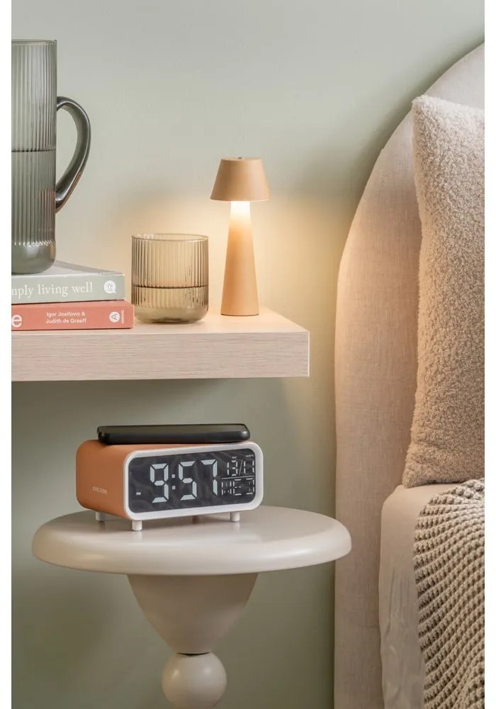 Ceas deșteptător cu încărcător wireless Chunky LED – Karlsson