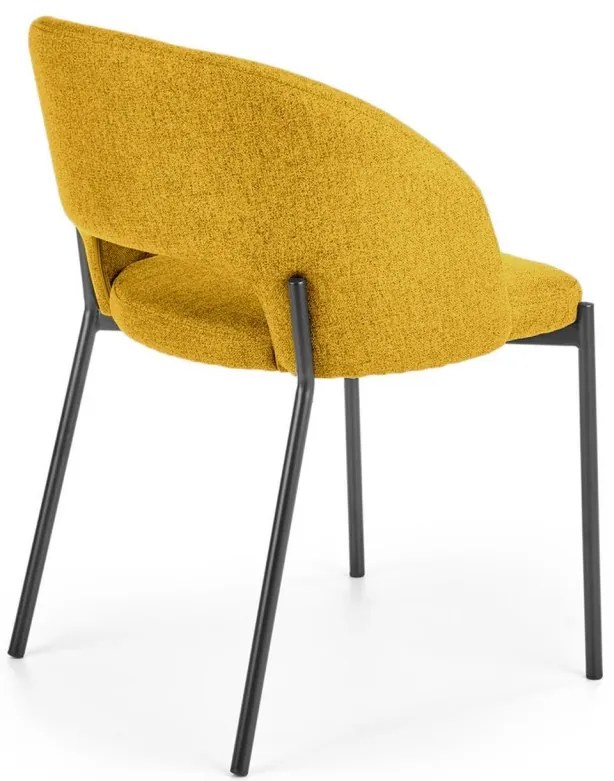 Scaun tapitat K373 mustariu