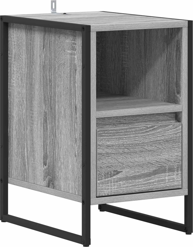 vidaXL Noptieră cu sertar Gri Sonoma 39,5 x 30 x 50 cm Lemn compozit