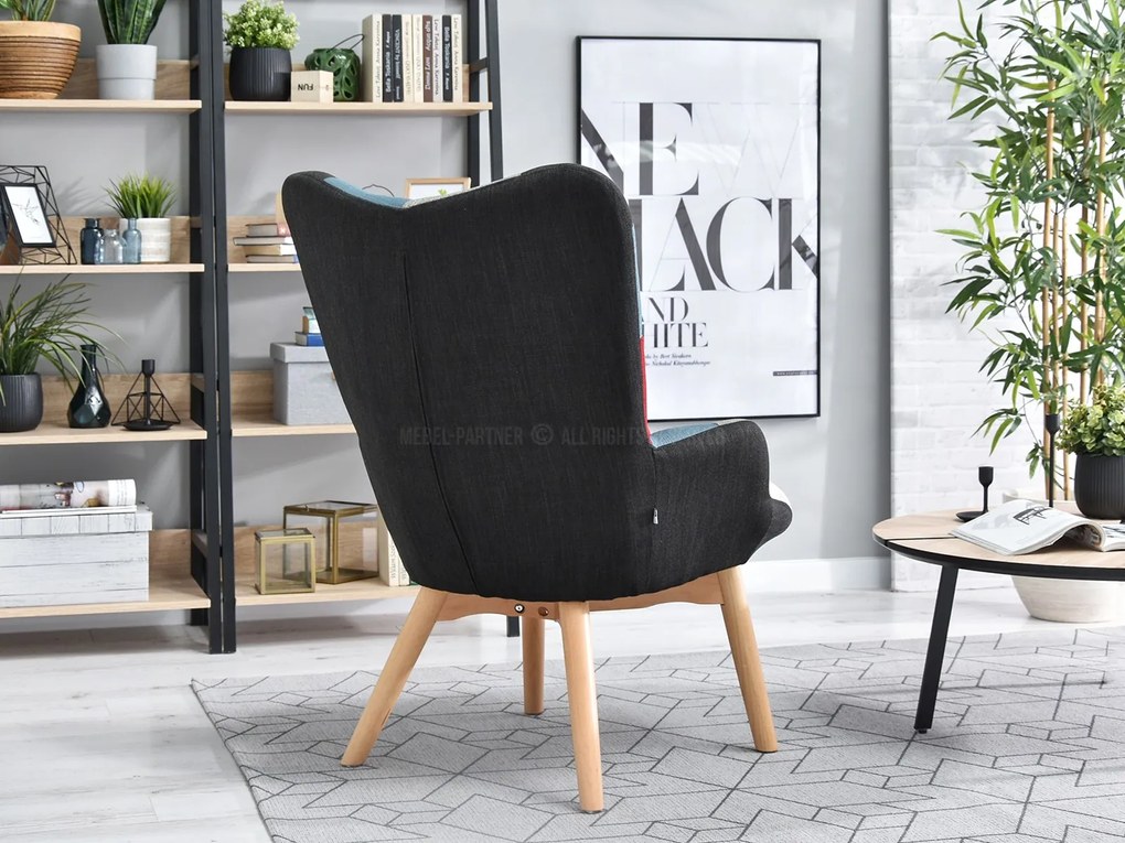 Fotoliu Nutri (patchwork + negru). 1110344