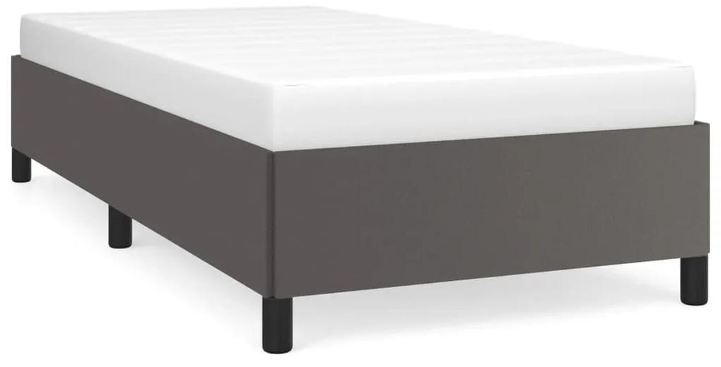 347219 vidaXL Cadru de pat, gri, 80x200 cm, piele ecologică