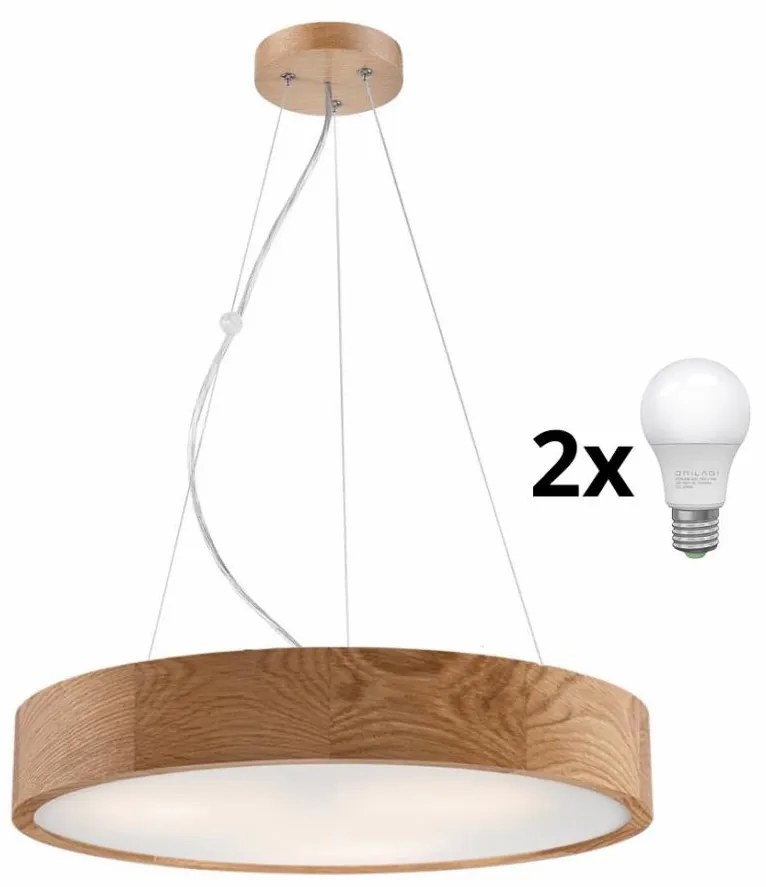 Lustră LED pe cablu Brilagi CARVALHO 3xE27/60W/230V stejar d. 47,5 cm