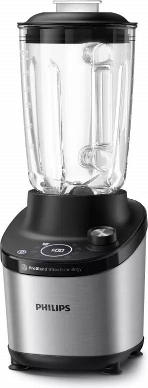 La mâna a doua: Blender Philips HR3760/00, 1500W, 2L, ProBlend Ultra, Viteza mare, Pulse, Aplicatie NutriU, Negru