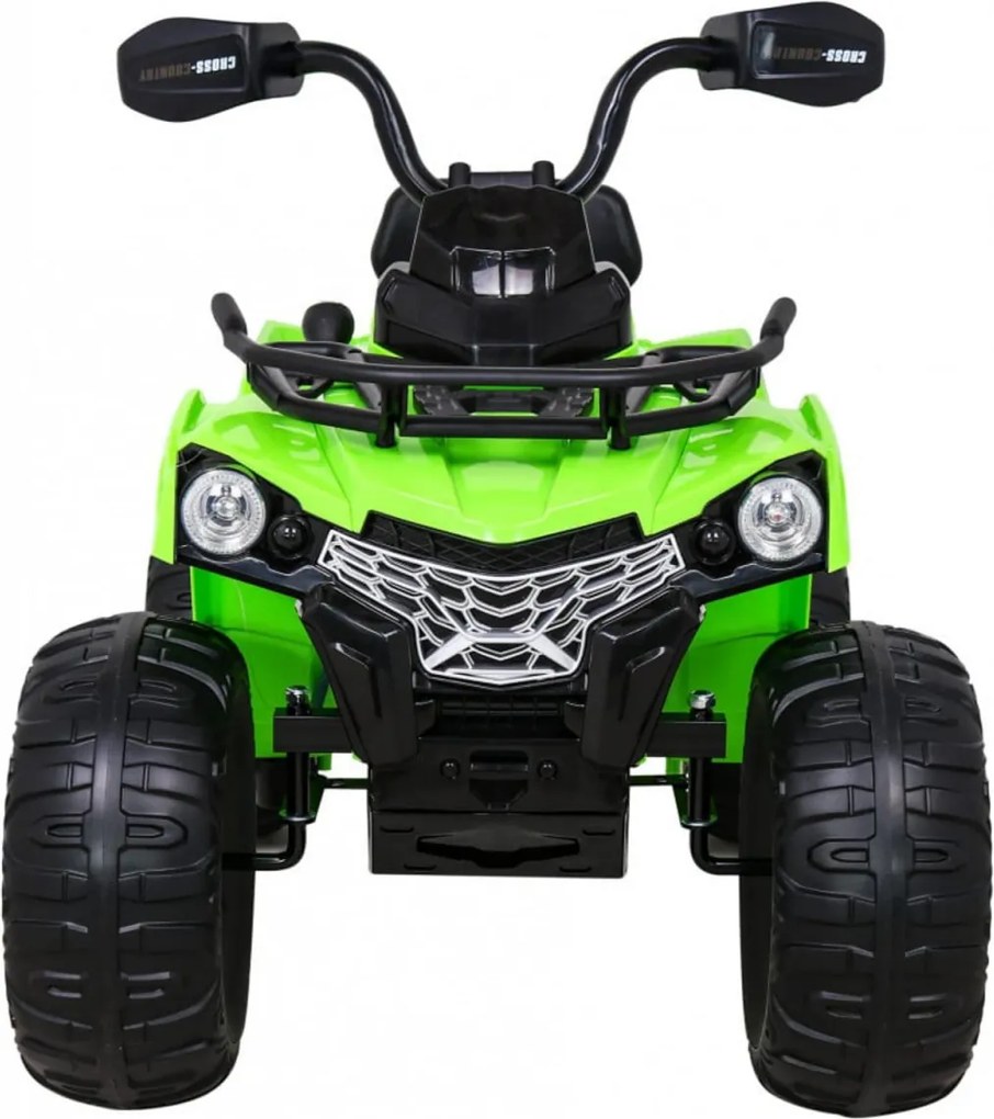 ATV Electric cu acumulator pentru copii NOVOKIDS™ Madness Quad PRO , Cu melodii si lumini, Lungime 100 cm, 3-8 ani , Max 30 kg , Roti EVA, 12V, Verde