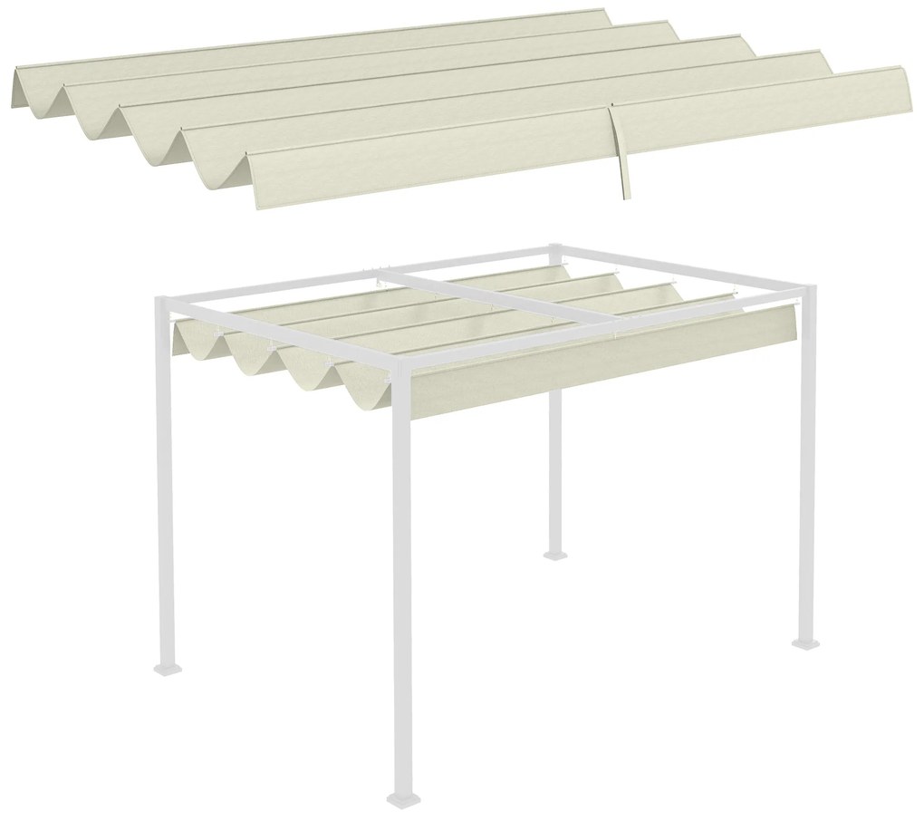 Outsunny Acoperiș de schimb pentru pergolă, material de înlocuire, protecție solară Anti-UV 30+ pentru pergolă de 3 x 2 m | Aosom Romania