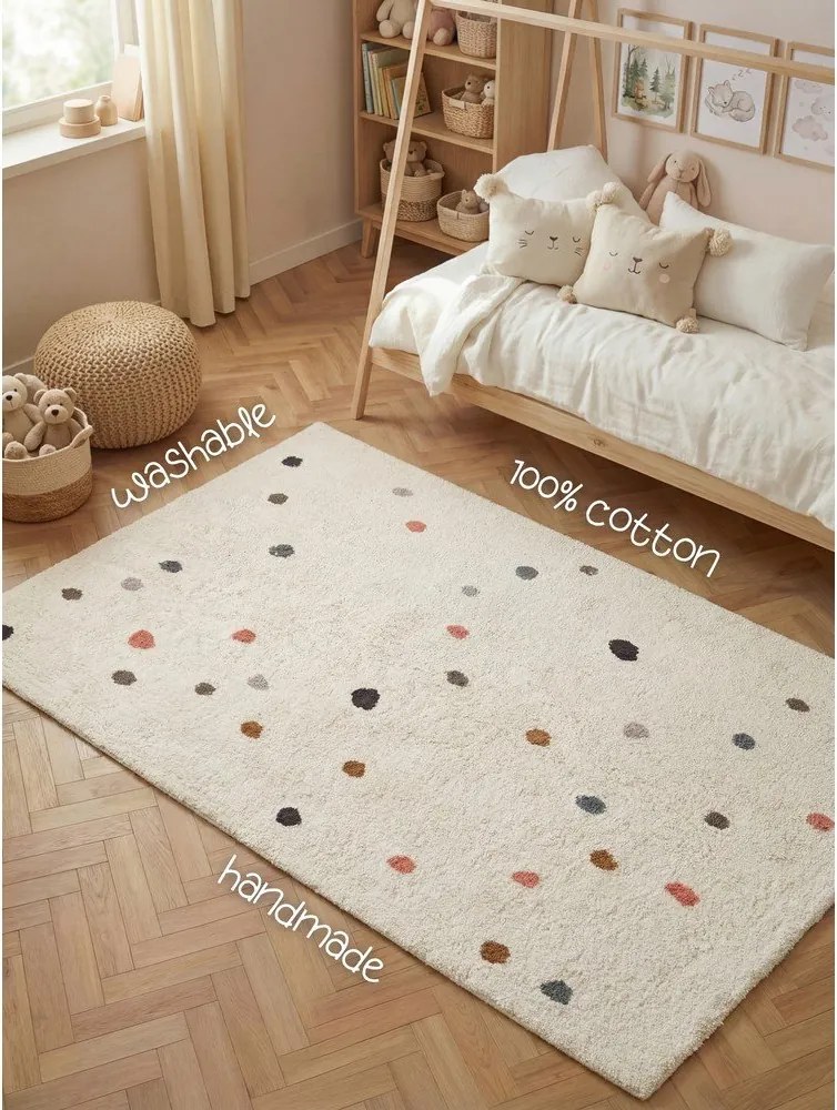 Covor pentru copii crem lavabil/țesut manual din bumbac 140x200 cm Snuggle Pippo – Hanse Home