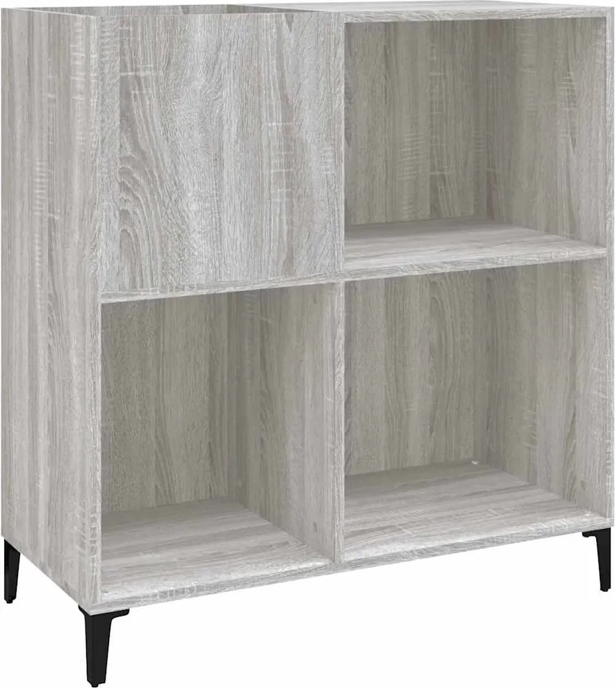 vidaXL Dulap pentru discuri gri sonoma 84,5x38x89 cm lemn compozit