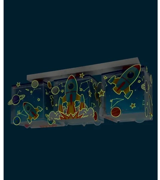 Plafonieră pentru copii ROCKET 3xE27/15W/230V Dalber 63353