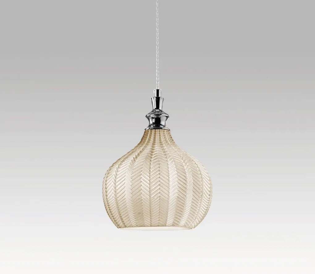 Lustra suspendata, Pendul CLEOFE ambra, alb, cobalt sau ecru