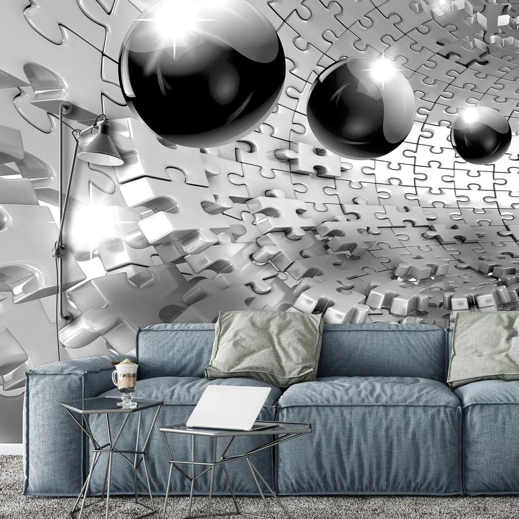Fototapet - 3D bilă în culooare gri (254x184 cm)